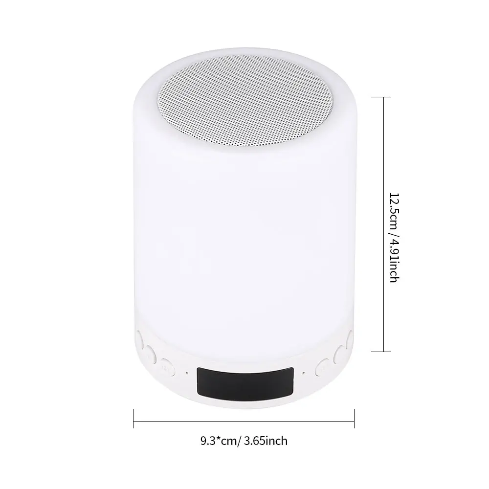 Bluetooth лампа с Usb динамиком сенсорный ночсветильник будильником изменение 7 цветов