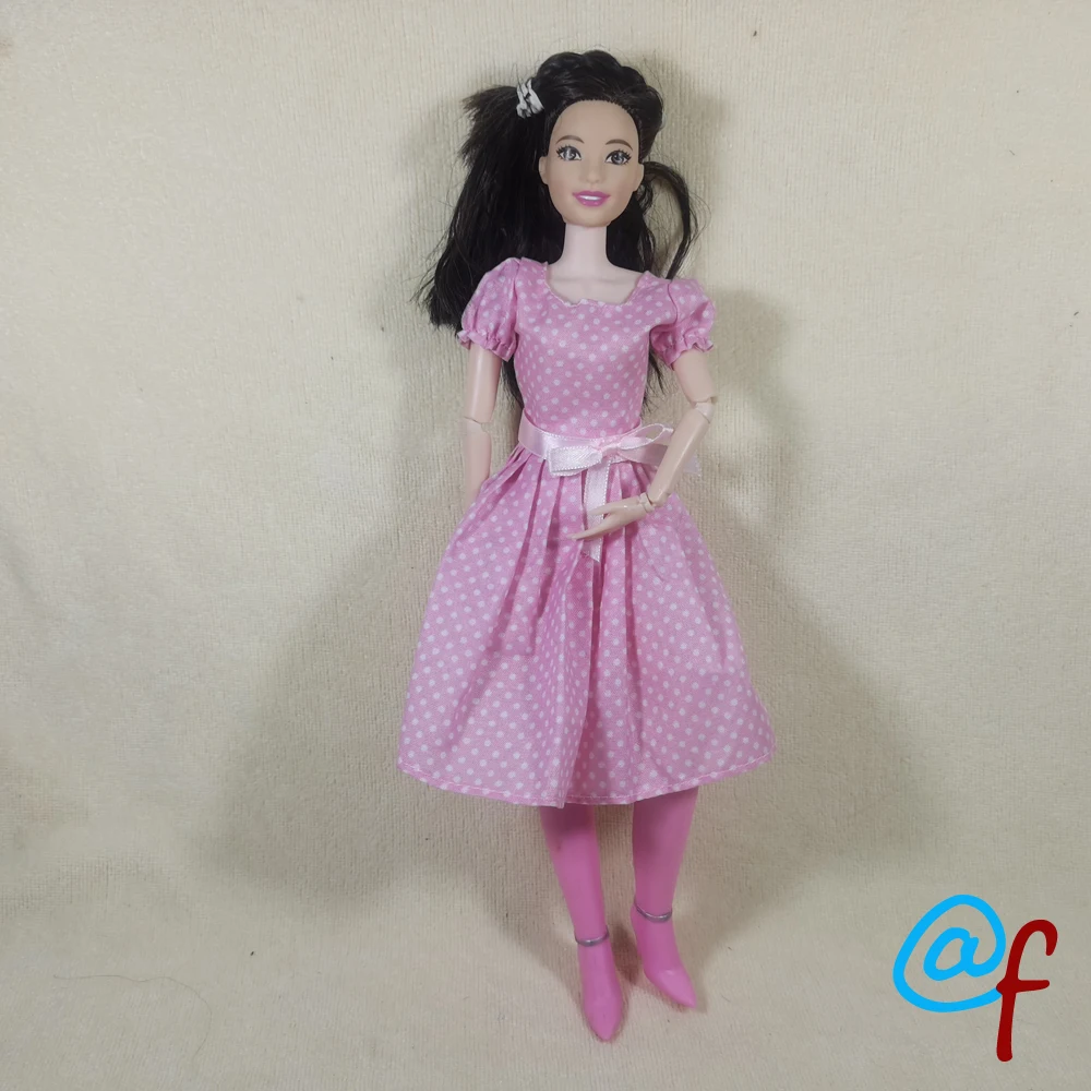 Женская одежда с бантом и юбкой в 1 комплекте сделай сам для 1/6 года платье