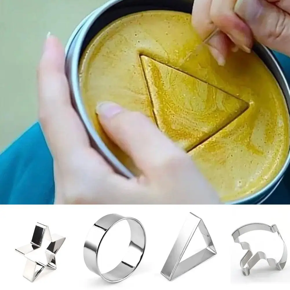 

1pcs/set Game Cake Mold Non-Stick Stainless Steel Bake Mould Cake Supplies Umbrella Triangle Biscuit Pastry Mold