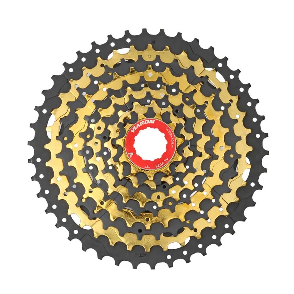 10S 11-42T-BG MTB Bike Cassette Freewheel 10 Speed 11-42T Wide Rotio wide-toothed with Variable Speed Bike cog cdg 10 Velocidade 42T VIARON - Цвет: 10S 11-42T-BG