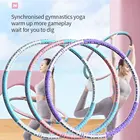 6-секционный съемный Простой спортивный обруч из нержавеющей стали, тренажер для фитнеса, тренажерного зала, утяжеленное кольцо для талии, тренировочное оборудование