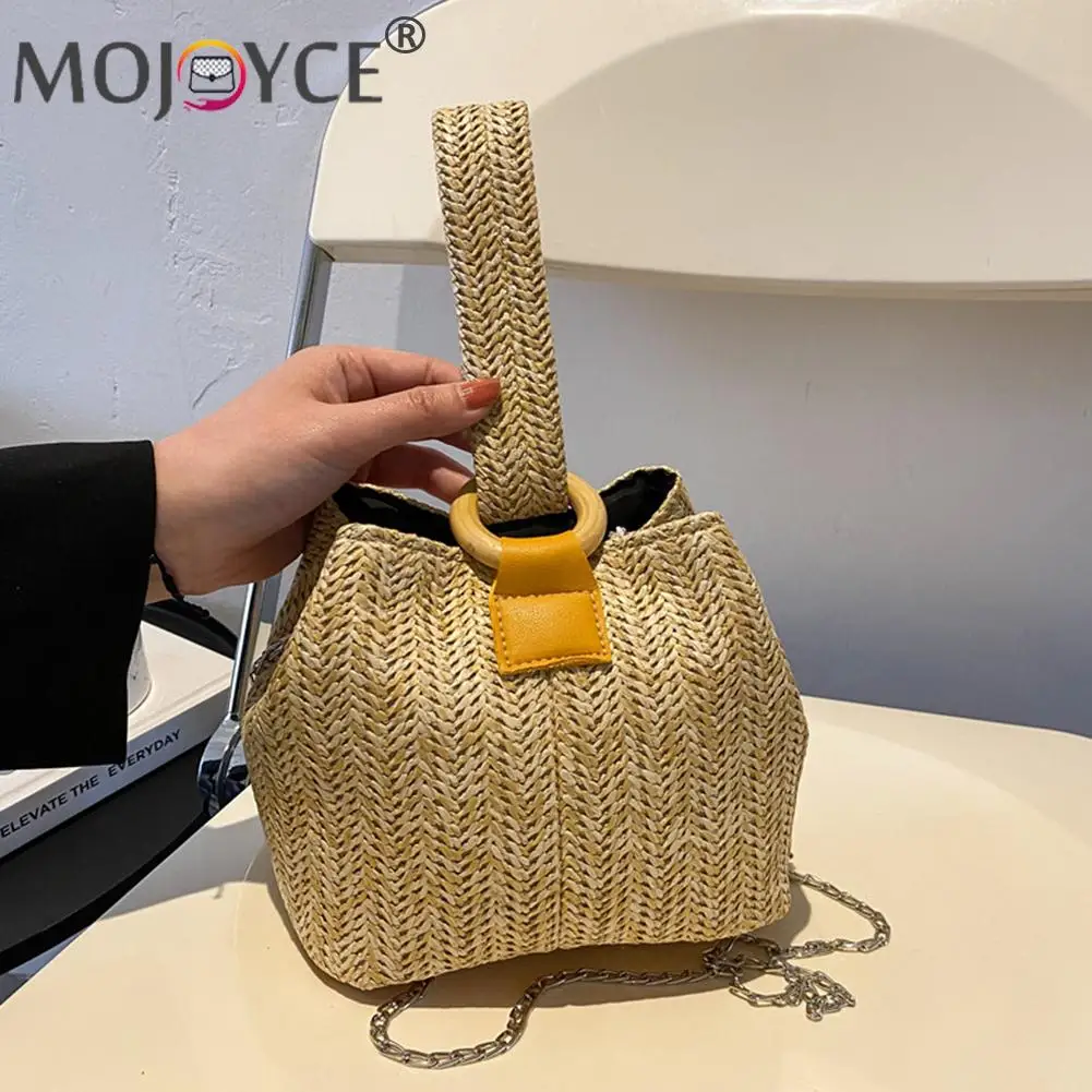 

Маленькие пляжные сумочки, женские летние сумочки, модные женские соломенные плетеные сумки на плечо, повседневные маленькие сумки через п...