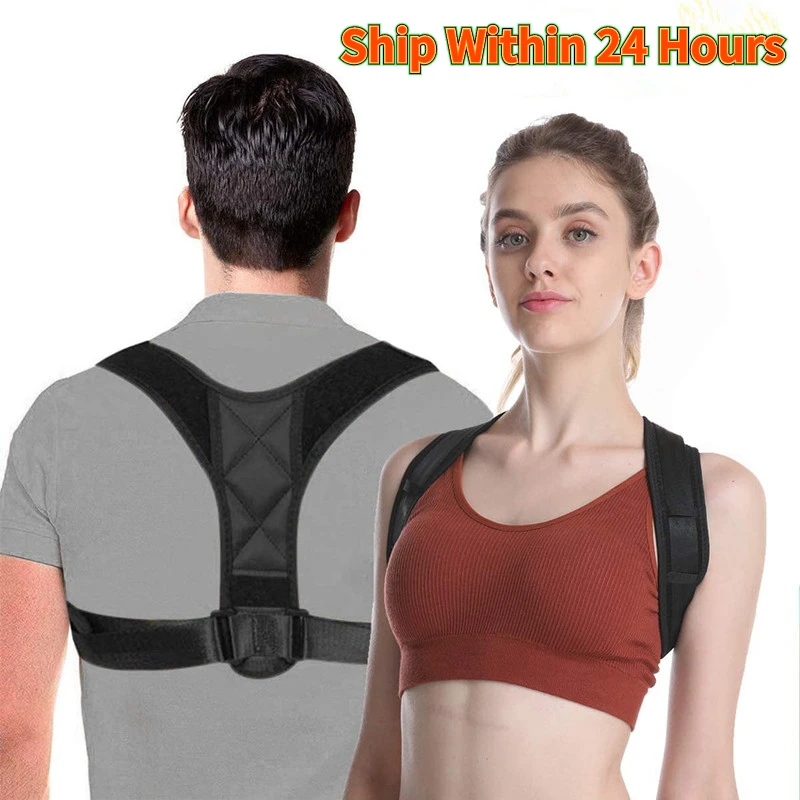 

Adjustable Back Brace Support Belt Posture Corrector Clavicle Spine Back Shoulder Lumbar Posture Correction