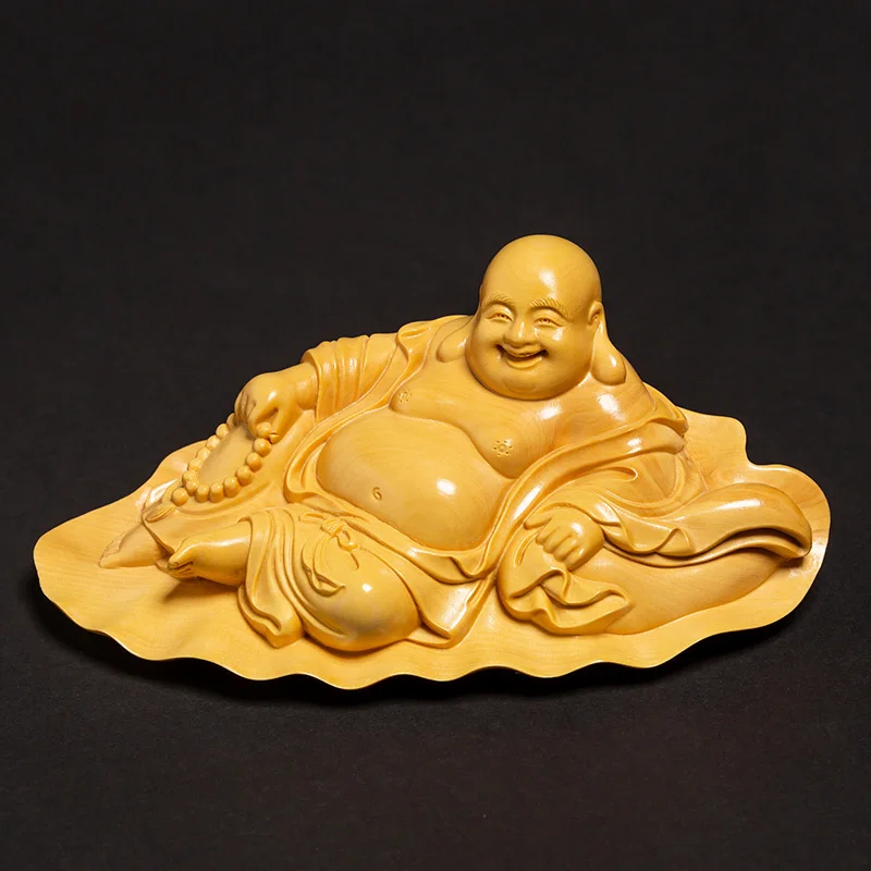

Деревянная ручная резьба Fengshui Maitreya, 6 см