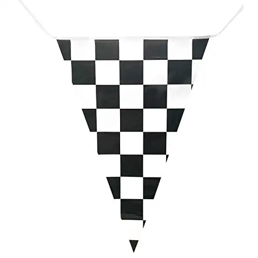 

С днем рождения, сувениры для мальчиков, флаги, черно-белая квадратная решетка, тема, подвесной баннер, искусственная вечевечерние НКА, вымп...