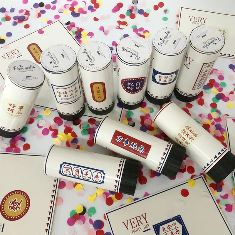 

Multicolor Confetti Hand Push Salute Birthday Party Wedding Holiday Decoration