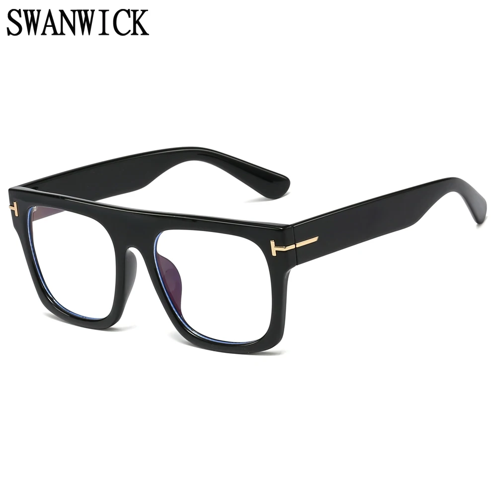 

Swanwick anti blue light glasses big spectacles frame men optical glasses frames computer women black blue European hot selling