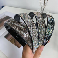 rhinestone wide edge hair band resin rhinestone texture hair band toothed face washing hair band baroque headdress for women