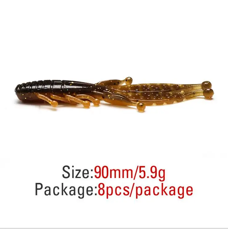 Рыболовная прикормка искусственные приманки Светящиеся креветки Grub черви