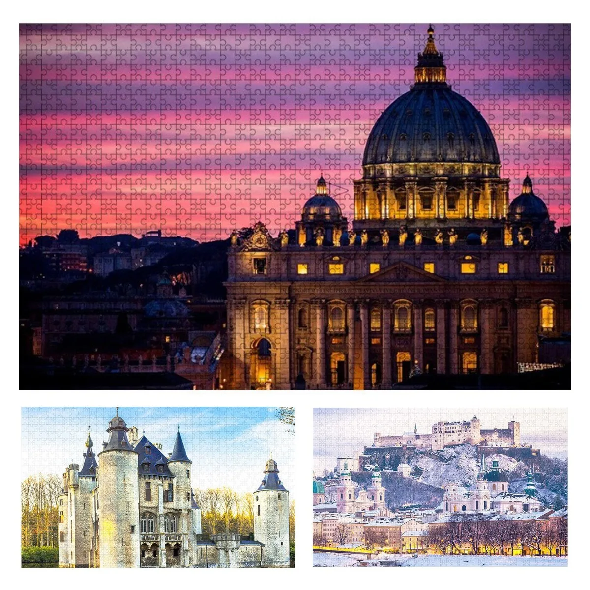 

Деревянный пазл 500 шт. для взрослых, Замок принцессы, знаменитые строительные игрушки, поделки «сделай сам» для детей, рождественские подарк...