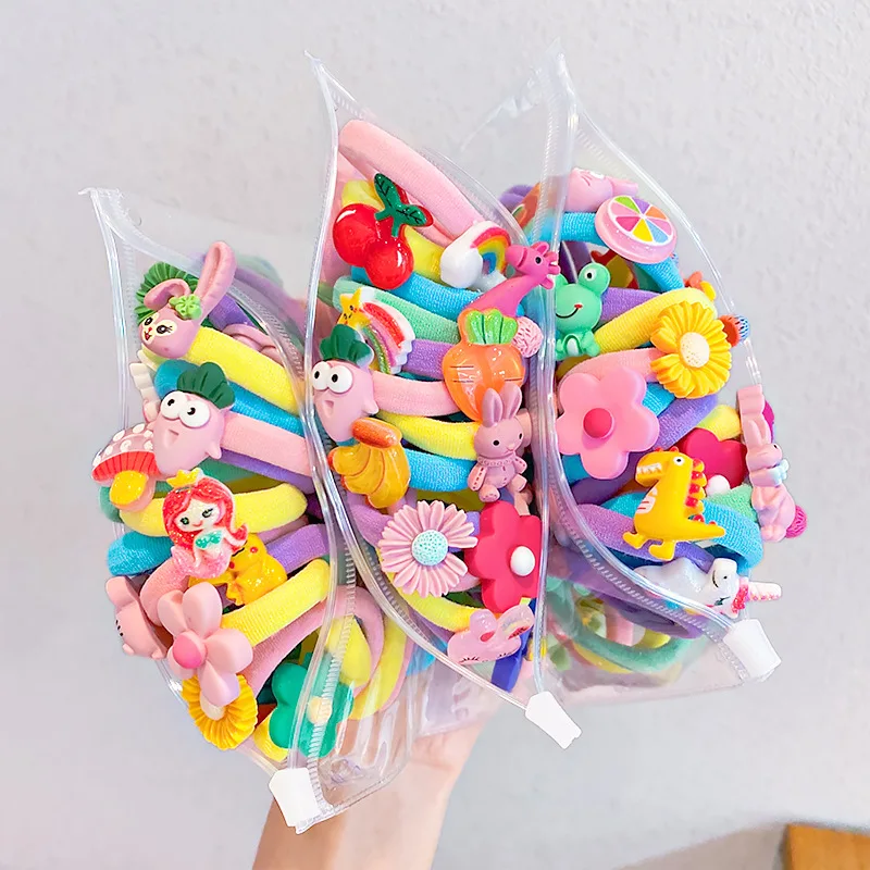 

10pcs/set Fruit Cute Rope Children Baby Elastic Hair Rubber Bands Accessories Kids Girl Headband Tie Ring Headwear Scrunchie