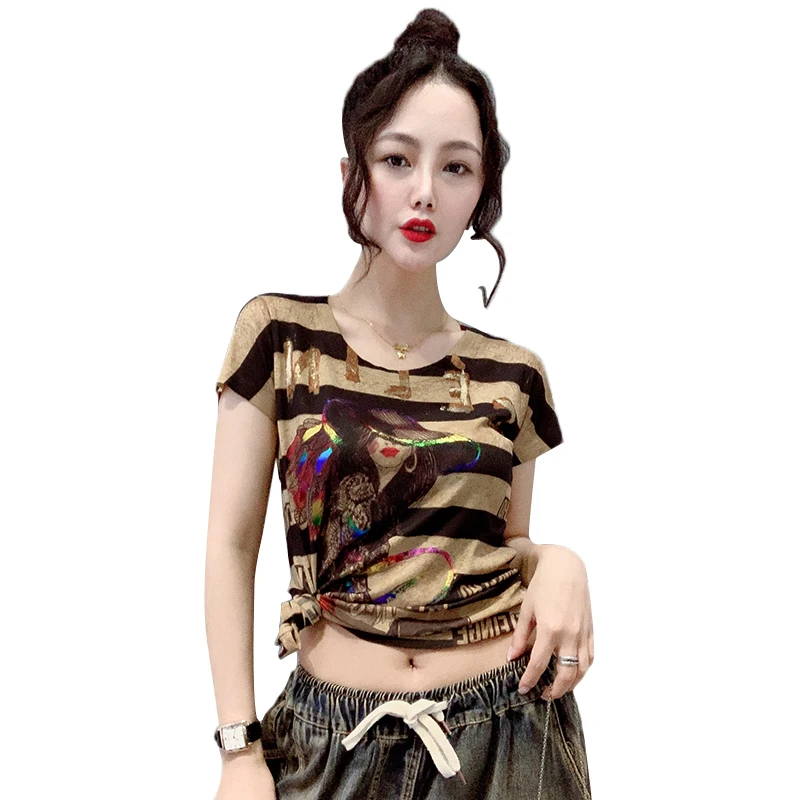 

2020 Summer T Shirt Women 2020 Vintage Printed Female Tee Tops O-Neck Tees Short Sleeve Femme Shirt