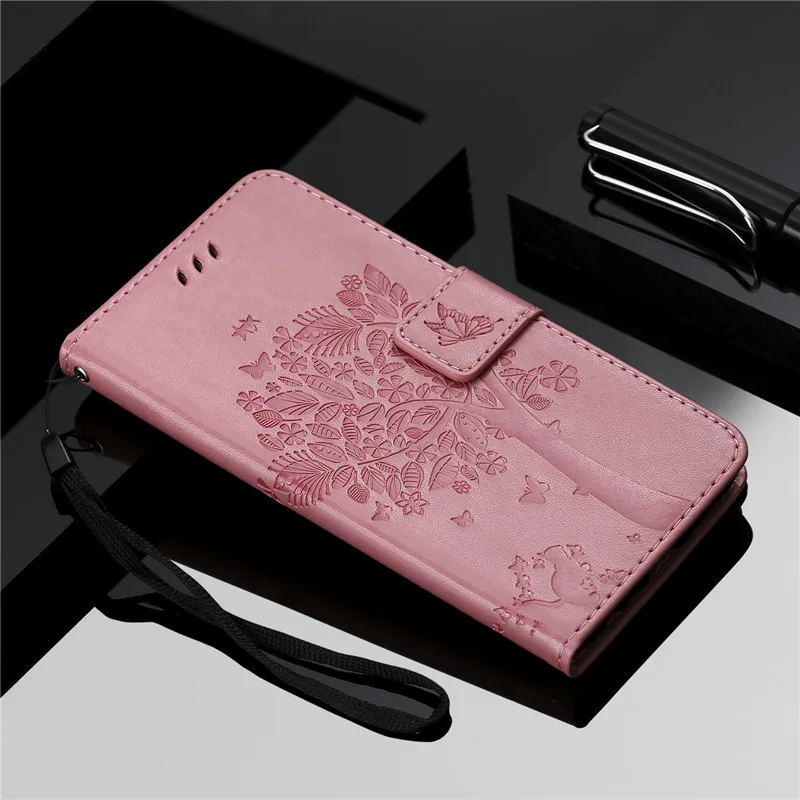 J6 2018 EU Coque Capa бумажник флип-чехол сумка 3D Кот и дерево тисненый для samsung Galaxy кошелек