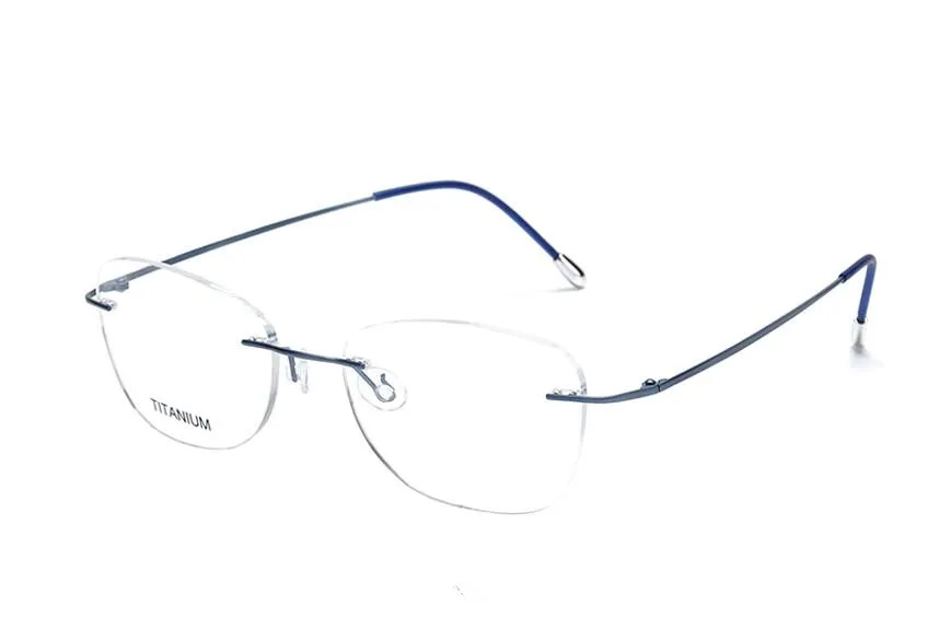 

Progressive Multi-focal Lens Frame Retro Unisex Rimless Pure Titanium Eyewear Brand See Near Far Gold Reading Glasses Women Men
