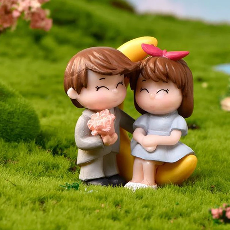 

Mini Couple Figures Grandma Grandpa Sweety Lovers Couple Ornament For Fairy Garden Figurines Miniature Home Decoration