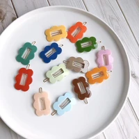 2020 new korean hot sale ins hairpin multiple candy color cloud children frog clips cute sweet girl kids hair clips headwear