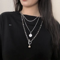 multi layered pendant necklace collar virgin mary coin pendant casual neck chain necklaces for women fashion jewelry necklaces