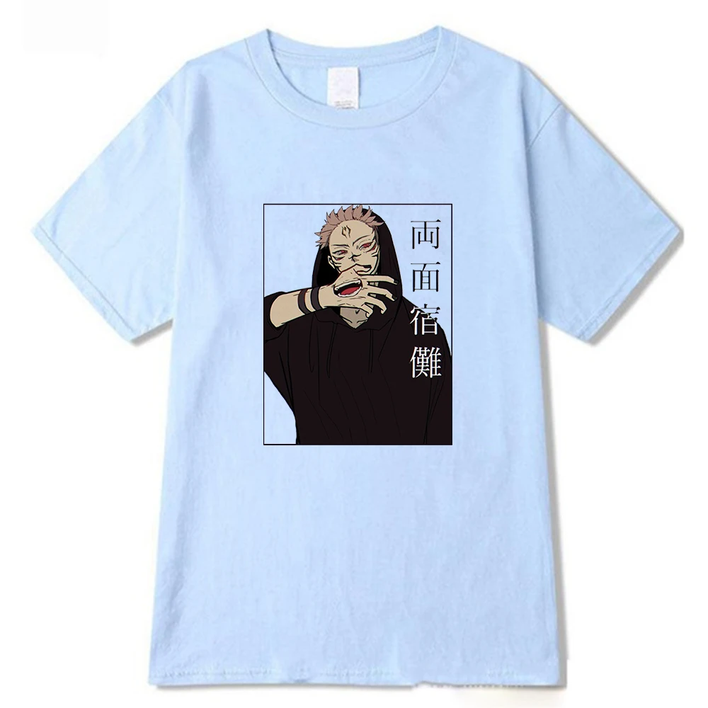 

Fashion Japanese Anime Jujutsu Kaisen Tshirt Hip Hop Top Tees Male