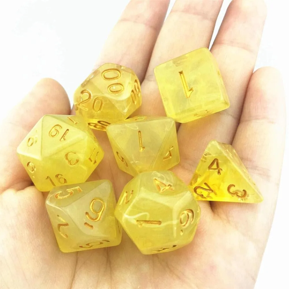 7 шт./компл. многогранные кости d& d4 d6 d8 d10 d% d12 d20 многогранные TRPG игры Набор Игральный костей Настольная игра развлекательные кубики