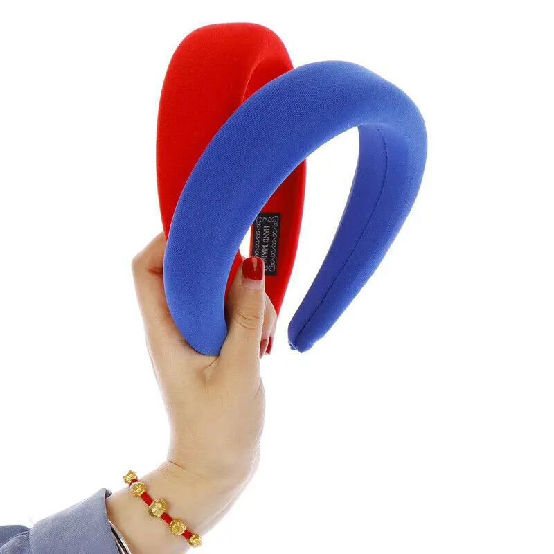 

Solid Color Hairband Headband Turban for Women Lady Wide Plastic Hair Hoop Bezel Hair Bands Accessories