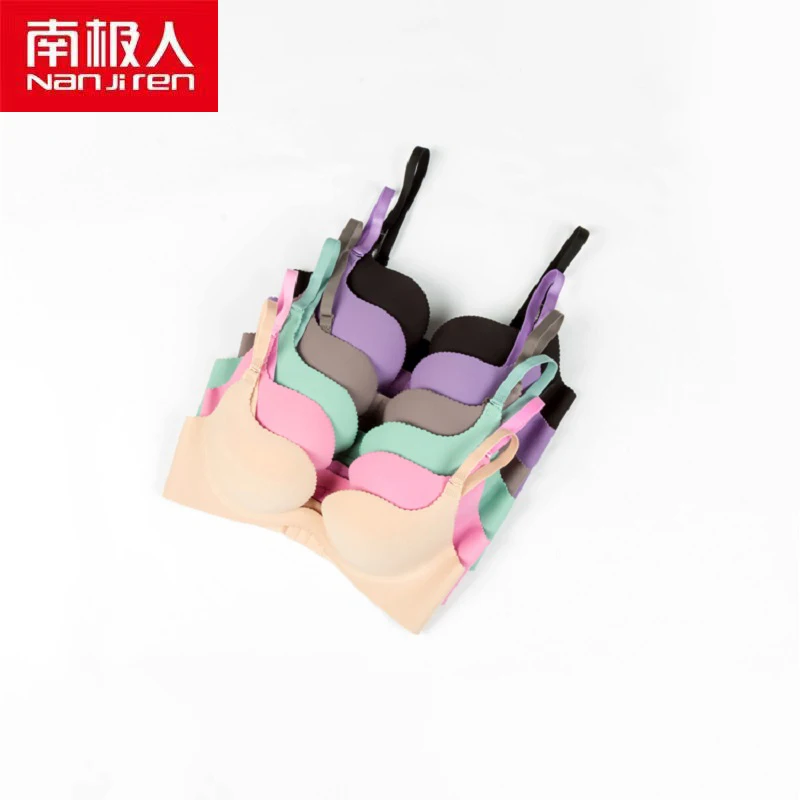 

Комплект женского нижнего белья NANJIREN, однотонный, бесшовный, хлопковый, дышащий, удобный, повседневный