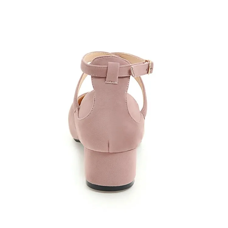 Сандалии Baotou женские на высоком каблуке босоножки пуговицах обувь большие