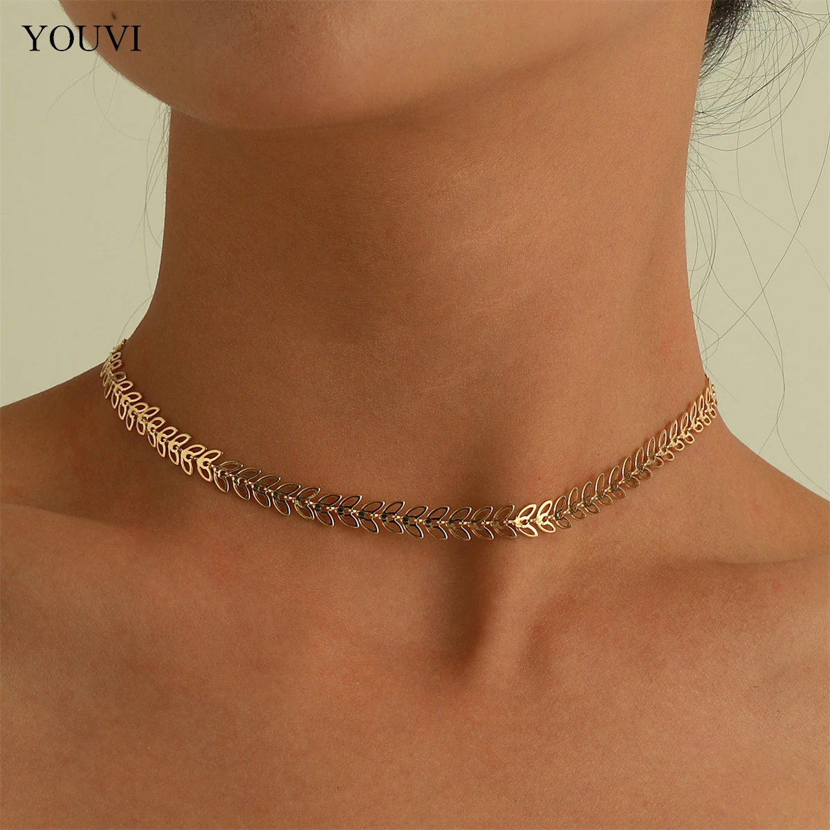 

YOUVI Vintage Women Necklace Chains Short Collares Necklaces Collier Choker Jewelry Charms Sexy Chain on the Neck 2021 Fashion