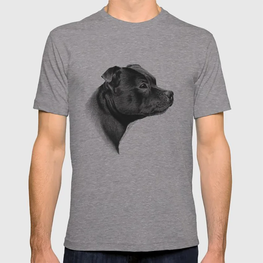Staffy футболка реалистичность Животные Природа собака Графический Стаффордшир