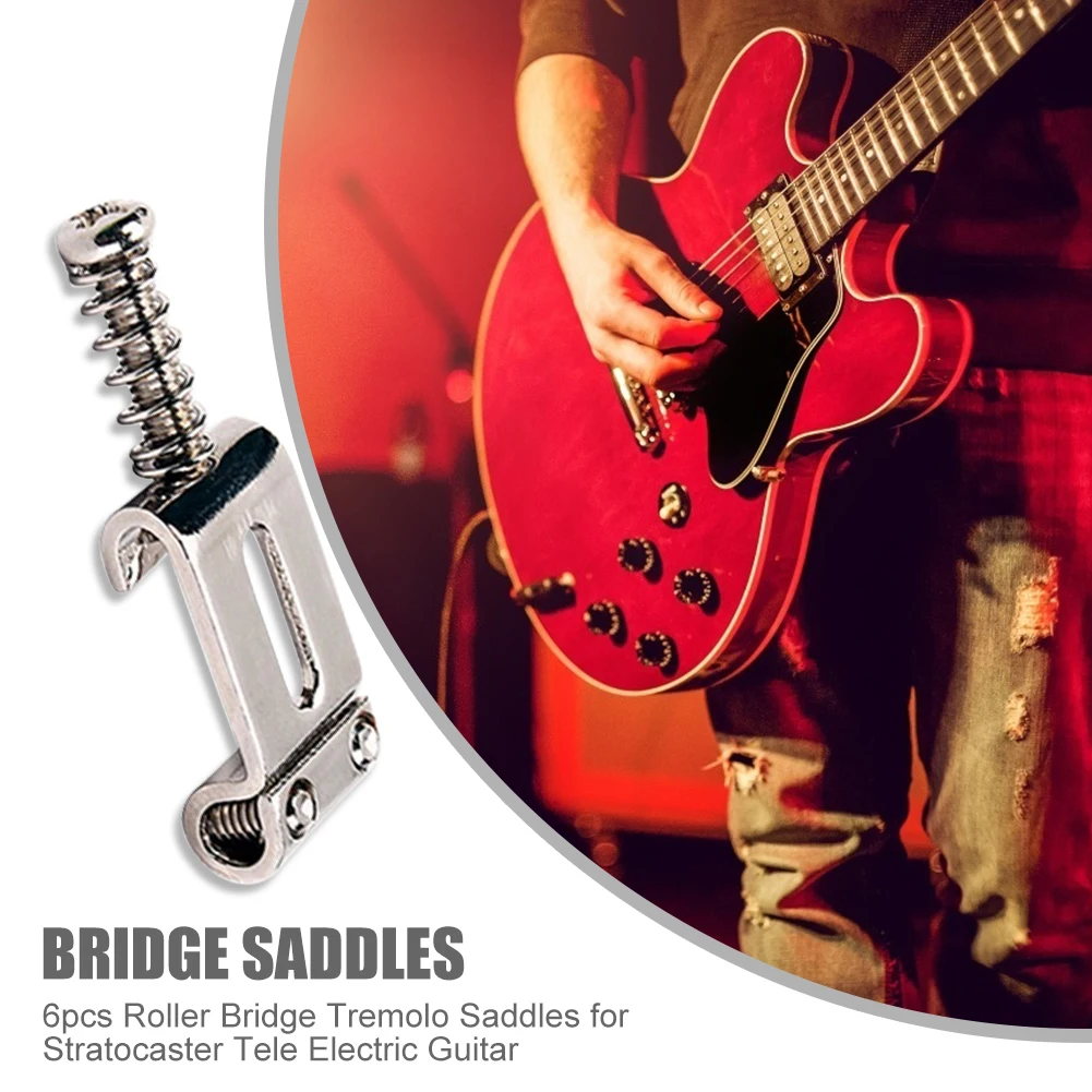 6 stücke tremolo roller brücke sättel für stratocaster telecaster elektrische gitarre leichte tragbare musik elemente free global