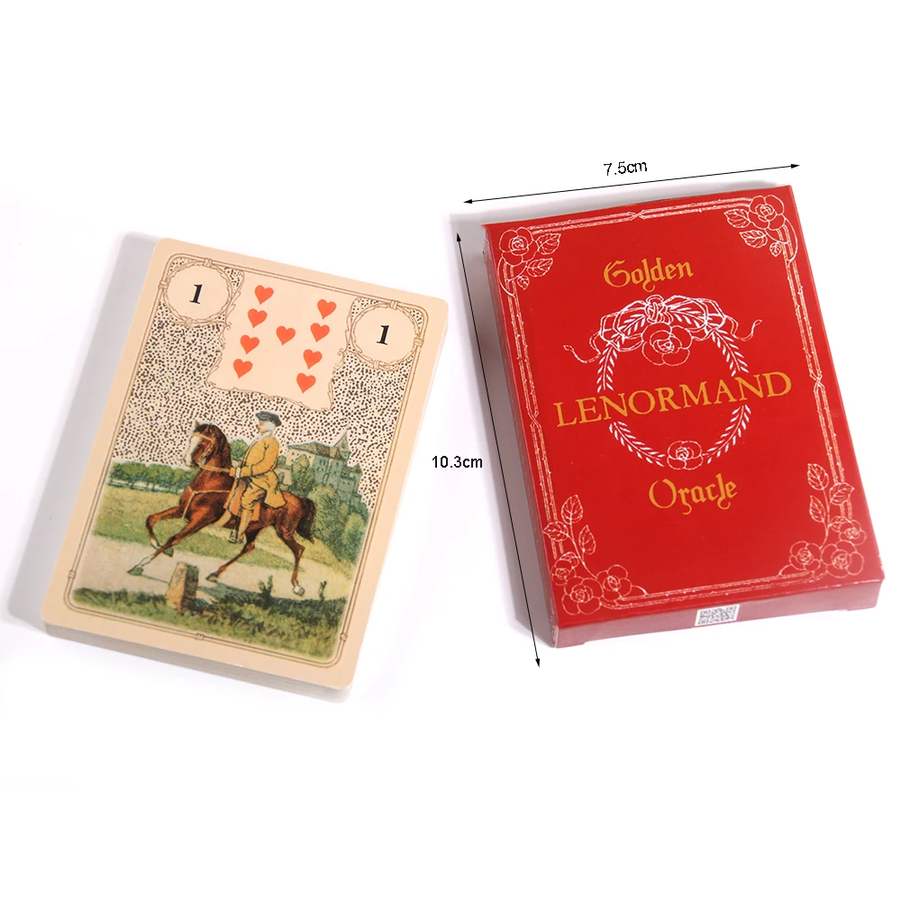 Золотые карты Lenormand с изображением ораклов популярные настольные игры ангелов