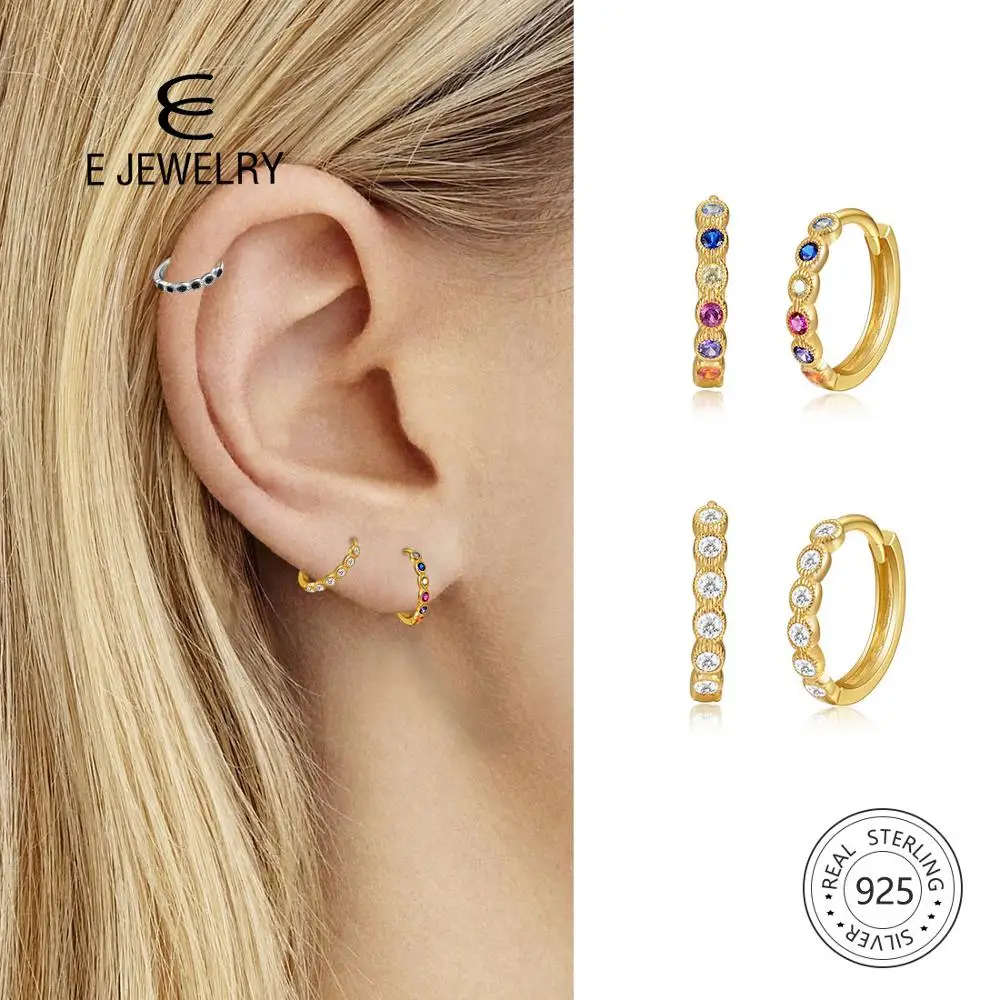 

Женские маленькие серьги-Обручи из стерлингового серебра 925 пробы, 18 К позолоченные серьги «Радуга», тонкие обручи, подарки на свадьбу