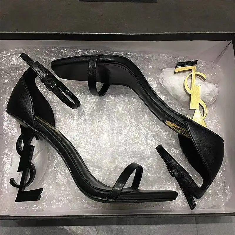 2021 летние роскошные дизайнерские сандалии женская кожаная обувь с одним носком