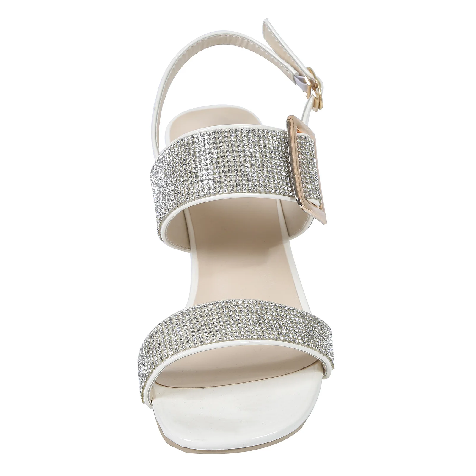 

Women Pumps Sexy Rhinestone Party Sandals Women Thick Heel Buckle High Heel Sandals Woman Casual Sandals Zapatillas Mujer 36-42