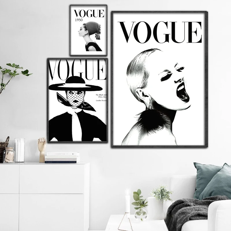 NOOG черно-белое Скандинавское украшение настенные художественные холст плакаты и