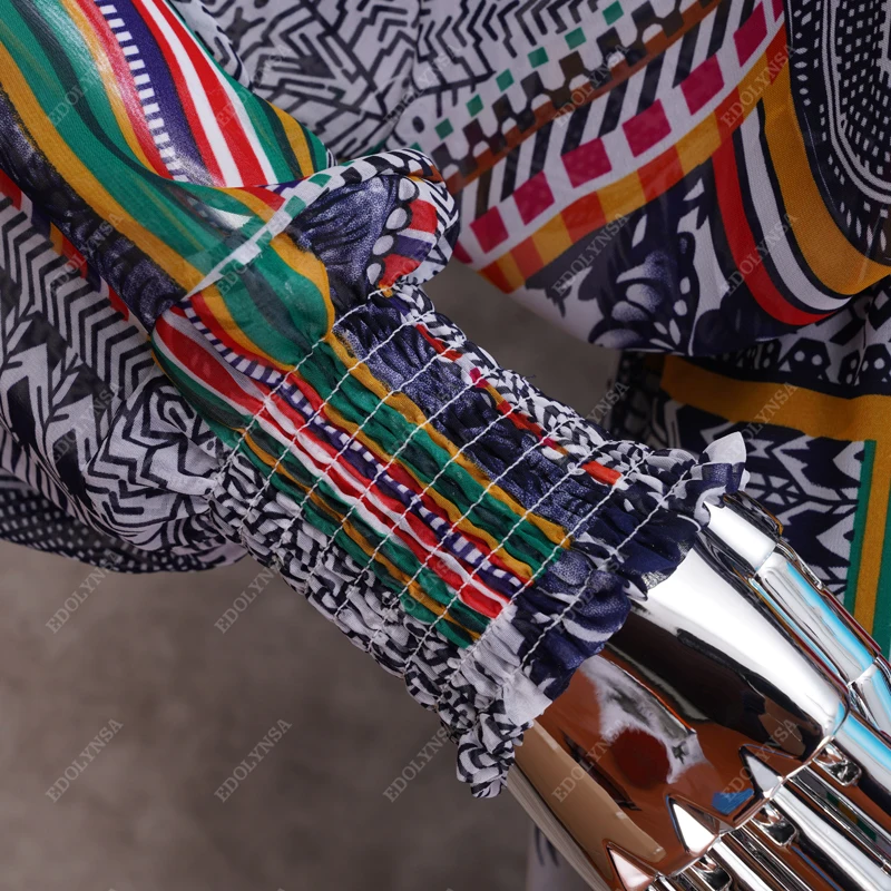 2021 в богемном стиле с принтом длинным рукавом размера плюс летняя пляжная одежда