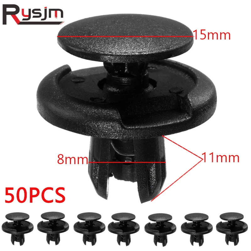 50 шт. пластиковые автомобильные фиксаторы для бампера 8 мм|Клипсы и зажимы авто| |