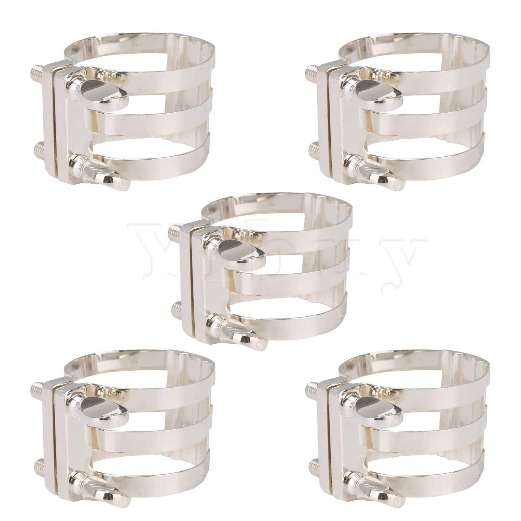 

5pcs B Flat Brass Tenor Saxphone Mouthpieces Ligature for Saxophone Part