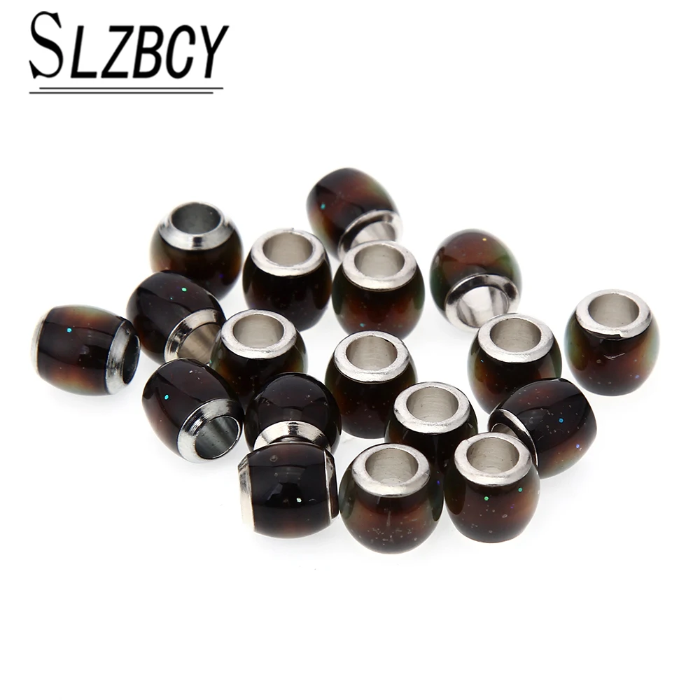 5 шт./лот бусины с изменением температуры настроения большими отверстиями