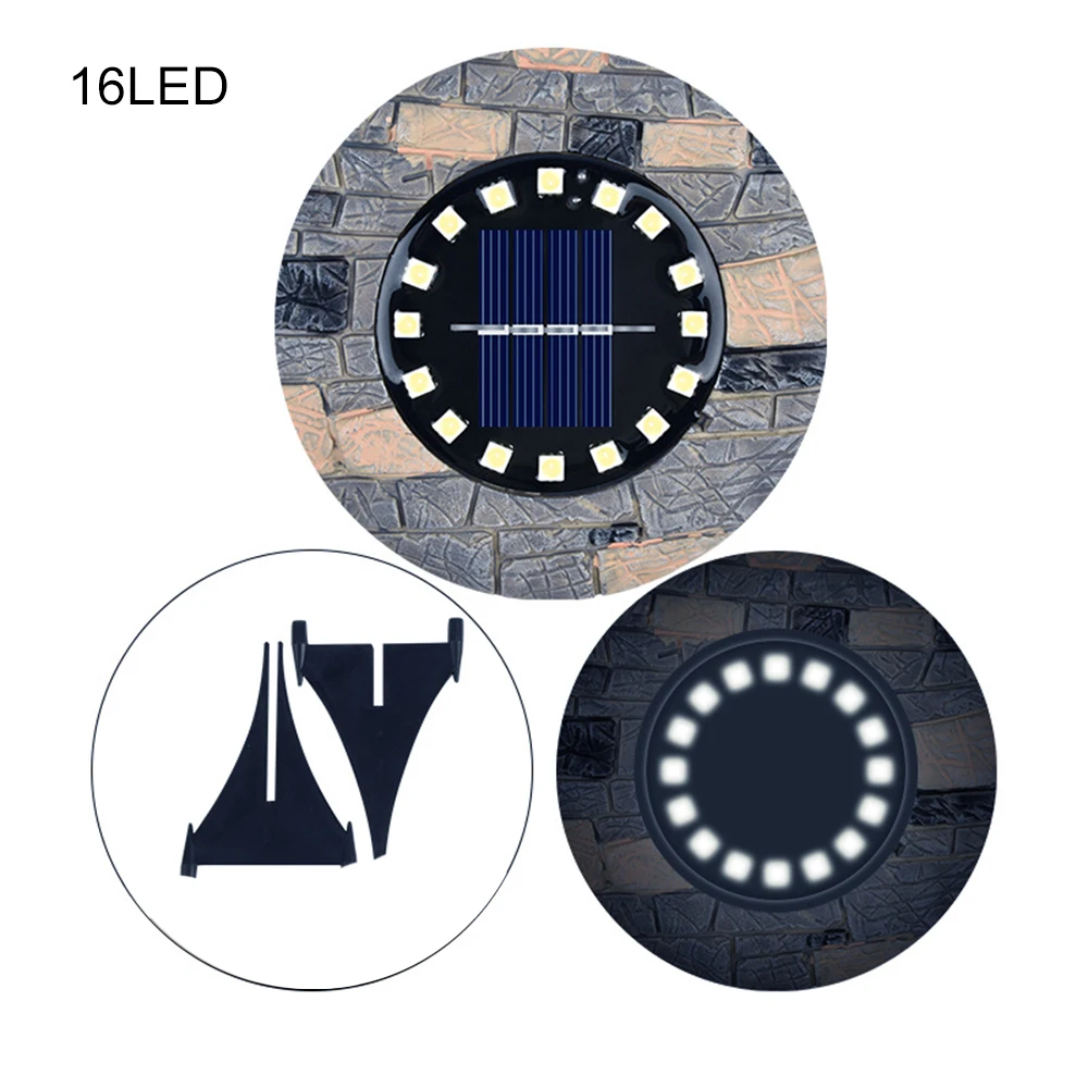 Водонепроницаемый 16 LED Солнечный сад газон двор лестница под землей Пейзаж