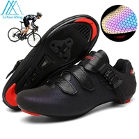 professional fluorescent bicycle shoes new men spd road bicycle shoes outdoor sports racing shoes self locking mtb cycling shoes