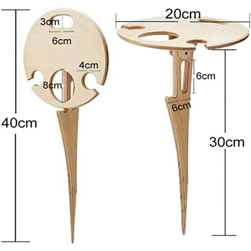 

Outdoor Wine Table Tafel Met Opvouwbare Ronde Desktop Mini Houten Picknicktafel Gemakkelijk Te Dragen Wijnrek Dropshipping