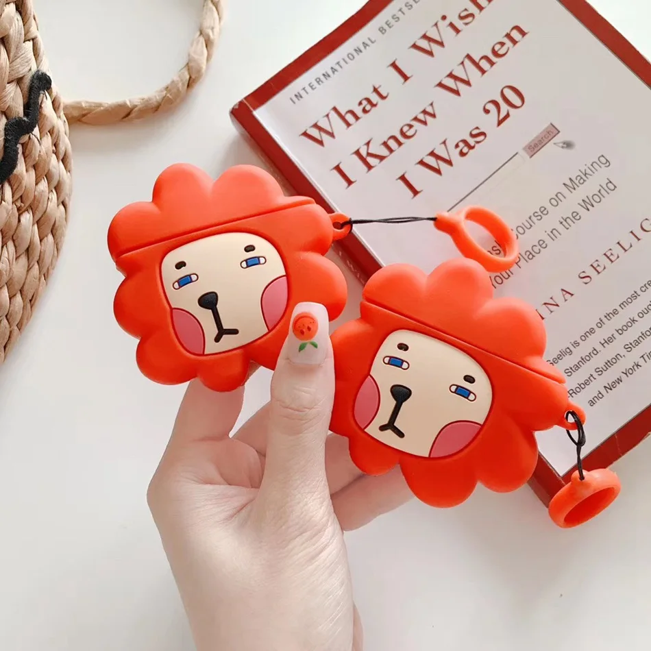 Чехол для наушников с кроликом медведем AirPods 2 милый силиконовый мультяшный чехол