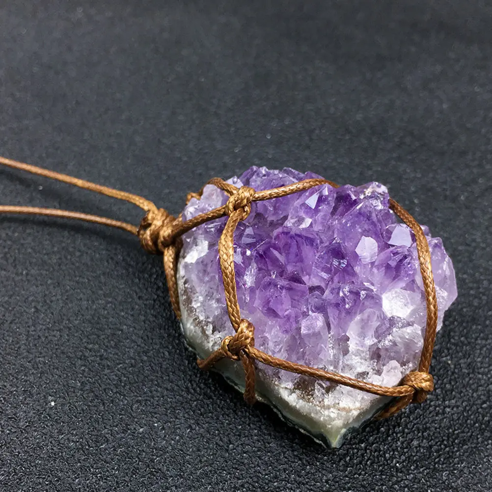 

Amethyst Girl Necklace Fashionable Female Neck Pendant Neck Accessories