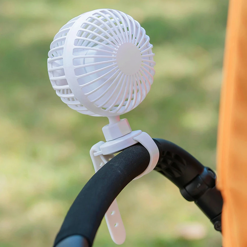 

USB Rechargeable Fan with Comfortable Wrist Strap Portable Mini Clip Cooling Fan for Indoors Outdoors Baby Stroller