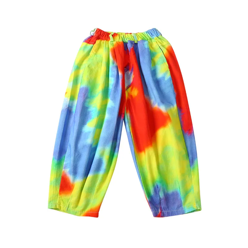 

Children's painted sweatpants 2021 summer new style Western girls and boys pants