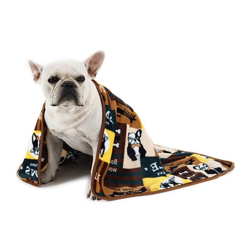 

Thickening Flannel Pet Warm Blanket Dog Quilt For Autumn And Winter Dog Kennel Sleeping Mat Pad Pet Supplies