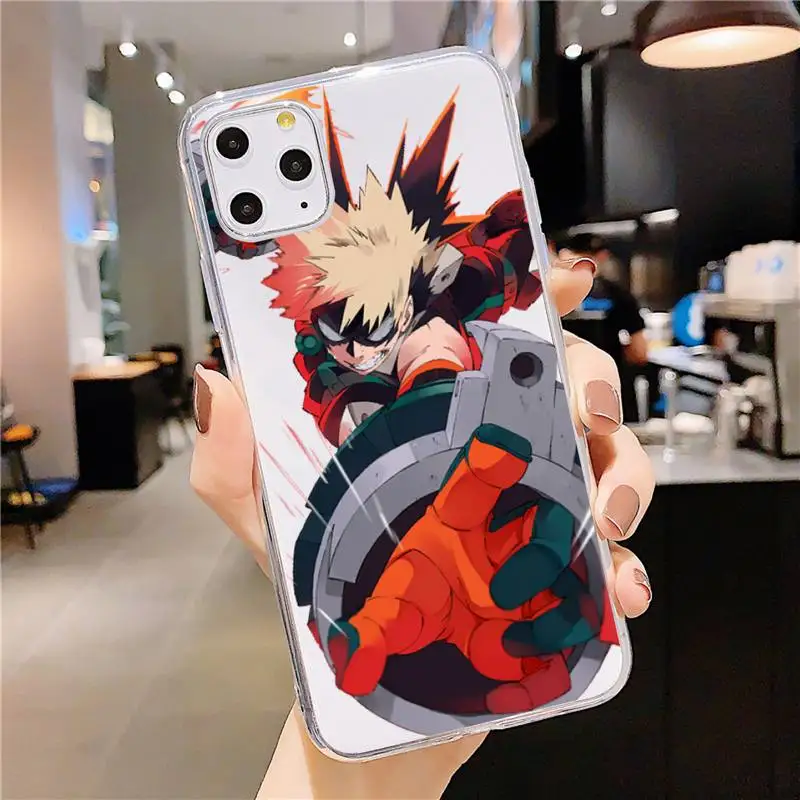 

My Hero Academia deku bakugou Boku Phone Case Transparent soft For iphone 5 5s 5c se 6 6s 7 8 11 12 plus mini x xs xr pro max