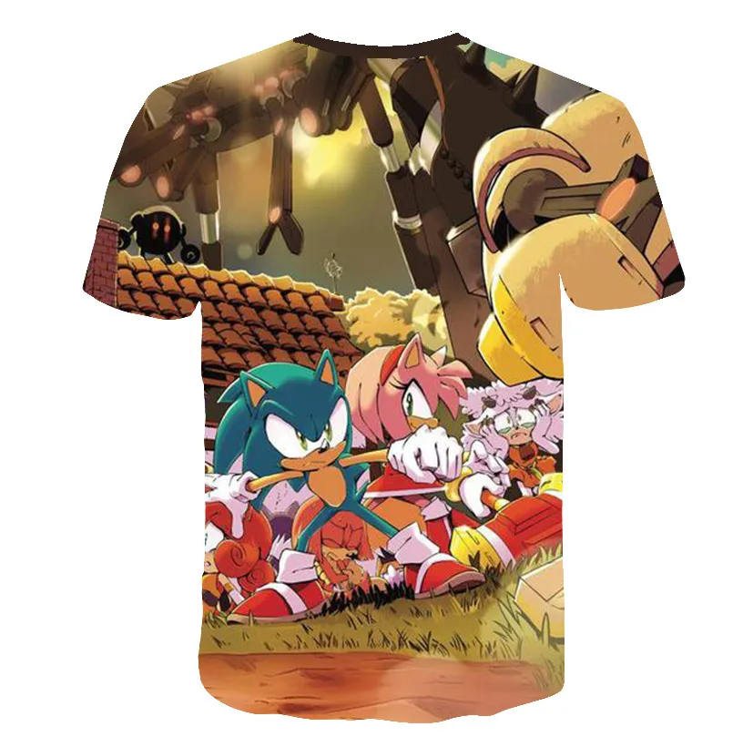 

2020 Summer SonicCool Kids t Shirt For Choldren Boys Girls 3D Cartoon Printed Short Tee Top Tshirt Kids Children Clothing