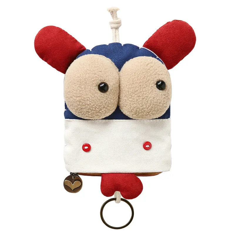 

New multi-function key bag canvas cute coin bag mini bag cartoon small bag wholesale