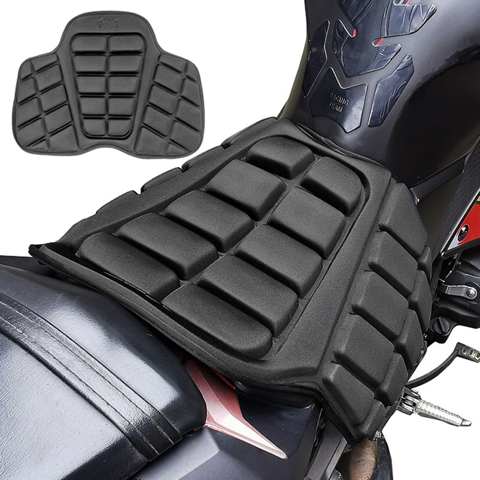 

Motorcycle Cushion Cover Sunscreen Heat Insulation Cushion 3D Mesh Seat Cover Motorcycle Soft Non-slip Cloth Air Pad Seat